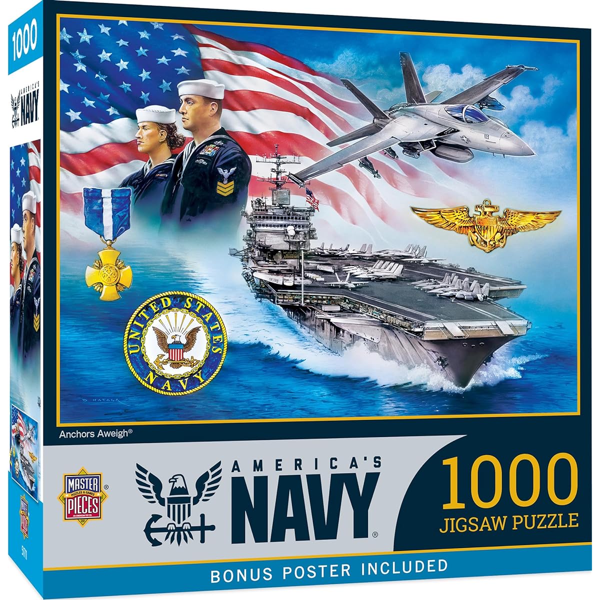 MasterPieces Jigsaw Puzzle 1000 Pieces for Adults/Family/Kids - US Navy 19.25"x26.75"