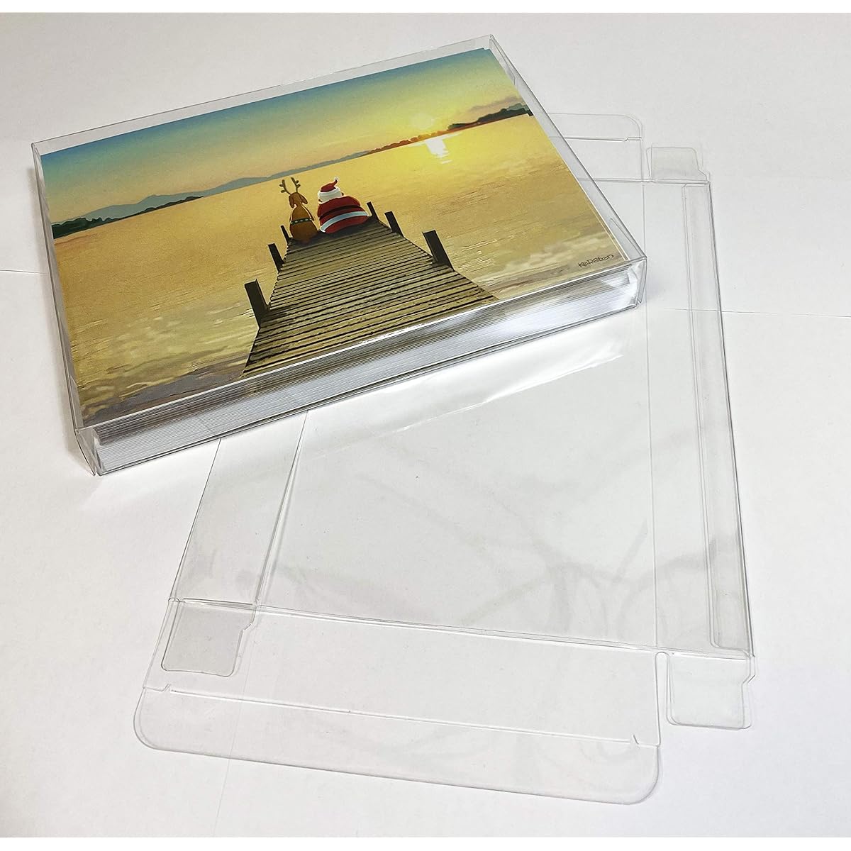25 A7 Clear Plastic Greeting Card Boxes - Set of 25, 5 3/8 x 1 x 7 3/8