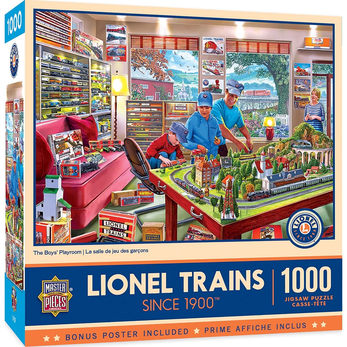 MasterPieces Jigsaw Puzzle 1000 Pieces for Adults/Family/Kids Boy's Playroom 19.25"x26.75"