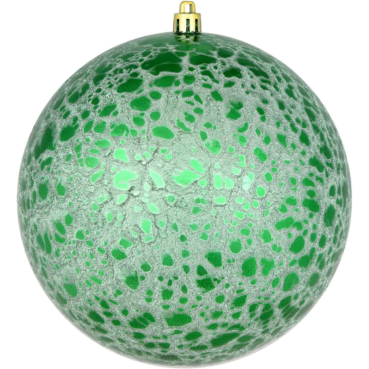 Vickerman 4" Green Crackle Ball Ornaments, Bag of 6