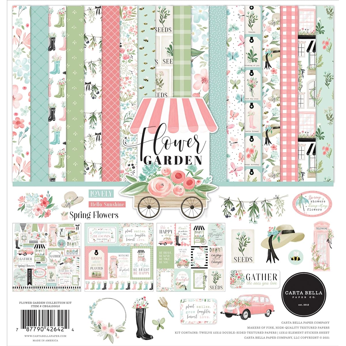 Carta Bella Collection Kit 12"X12"-Flower Garden -GA130016