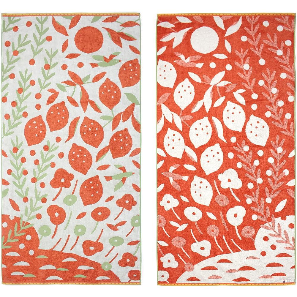 Imabari Towel Iori Seto Bath Towel (Orange) Fluffy Durable Long Lasting