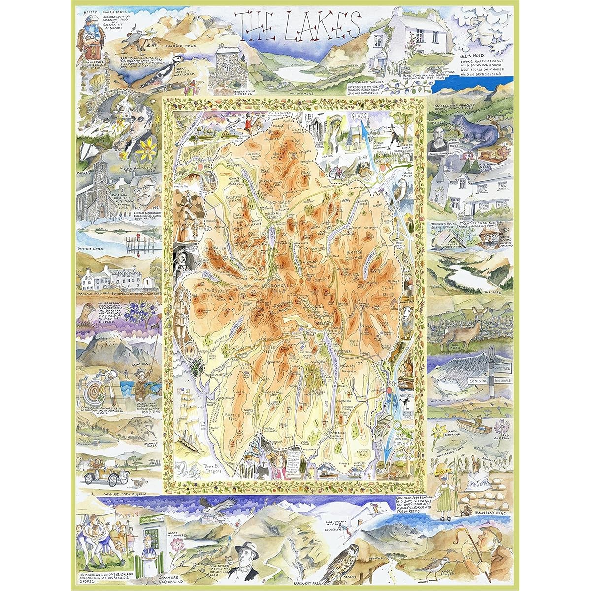 1000 Piece Jigsaw Puzzle - Lake District by Tim Bloomer - Comical 1000 Piece Puzzle for Adults Colorful Jigsaw Puzzle 66cm x 50cm Interesting Jigsaw Puzzle