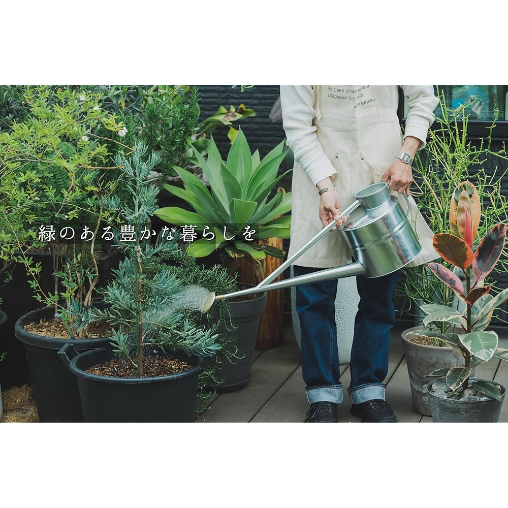 Onoe Seisakusho (ONOE) Watering hole, 4 to 9 liters, available for outdoor use, Made of durable corrugated iron, Stable watering, Gardening, Watering, Flower beds, Flower cultivation