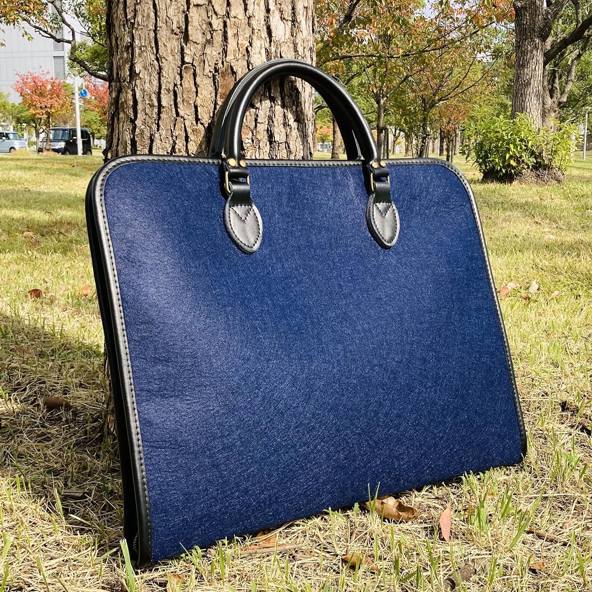 NULO felt A3 drawing case/portfolio case/lesson bag/music case/designer/architect/interior coordinator/indigo blue