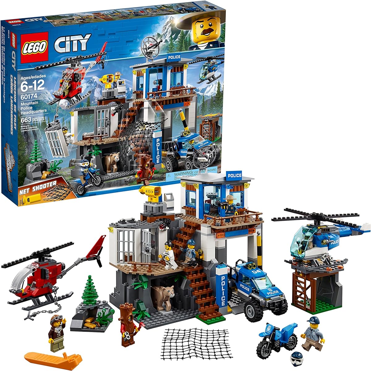 LEGO City Police Mountain Police Headquarters 60174 Building Kit (663 Piece)