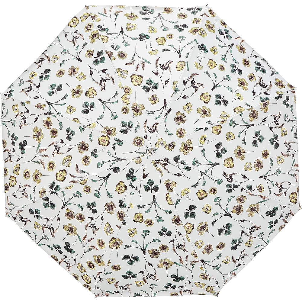 MOONBAT Fuwacool Folding Umbrella Parasol [For both sunny and rainy weather, First class shading] 50cm Botanical