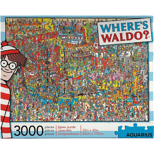 Aquarius Where's Waldo (3000 Piece Jigsaw Puzzle) - Officially Licensed Where's Waldo Merchandise & Collectibles - Glare Free - Precision Fit - 32 x 45 Inch