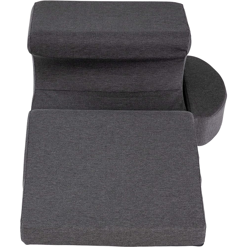 French Bed Nap Pillow Slightly Hard "Snowless Pillow Mini" Unique form based on ergonomics. Pillow cushion for sleeping 75 x 42cm Gray [Authentic French bed product] 360264000