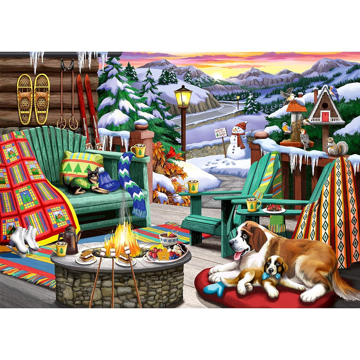 Ravensburger Cozy Series: Apres All Day 500 Piece Large Format Jigsaw Puzzle for Adults - Every Piece is Unique and SoftClick Technology Ensures Pieces Fit Perfectly (Model: 16442)
