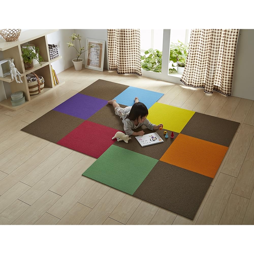 Tile Carpet Nittan Home Tile Adsorption/Multifunctional Set of 16 50 x 50cm Brown HT10416