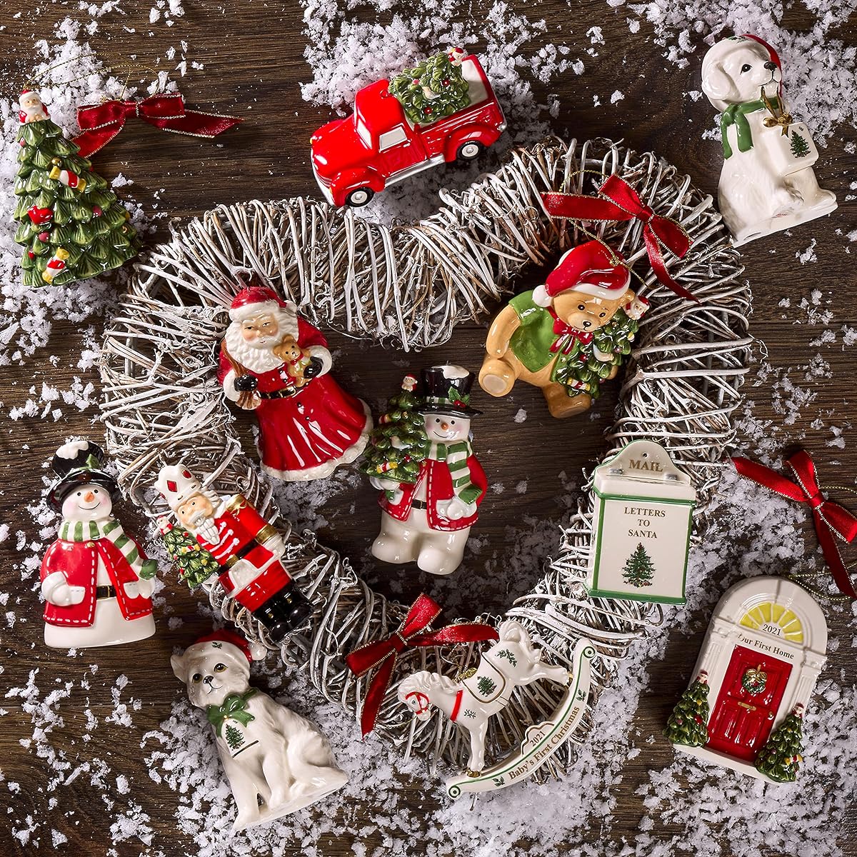 Spode - Christmas Tree Collection - Letter to Santa Ornament - Ornament Measures 3 Inches