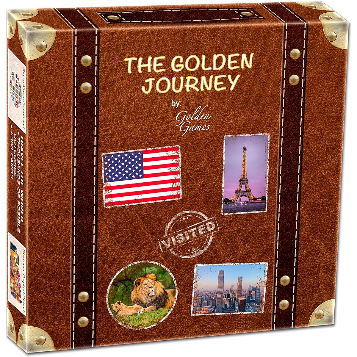 Golden Games The Golden Journey | Family Board Game | Travel The World Board Game | Board Game for Family Night | Geography Board Game | Educational Board Game for Kids and Adults | 2-8 Players | Golden Games