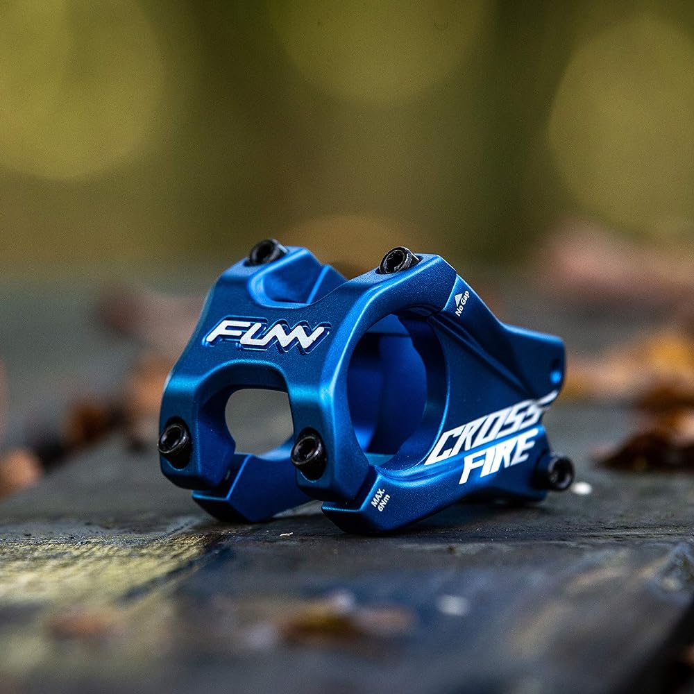Funn Crossfire Stem, Clamp Diameter: 31.8mm, Suitable for Bicycles and Mountain Bikes, Durable, Lightweight (Length: 35mm, Black)