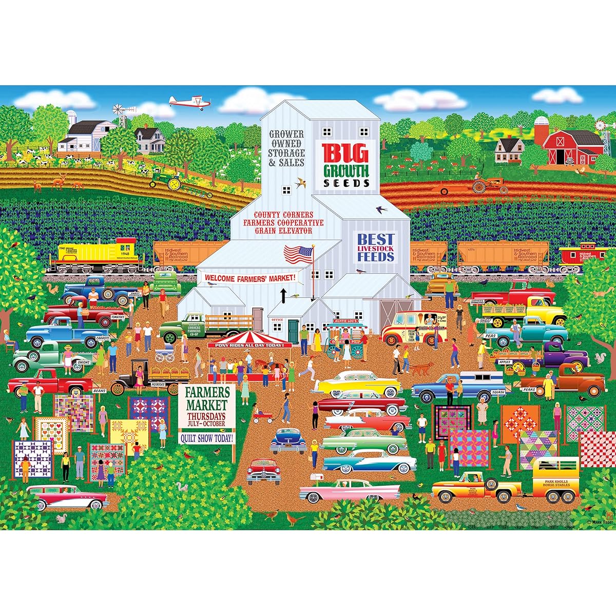 County Corner Farmers Market by Mark Frost 1000 Piece Puzzle