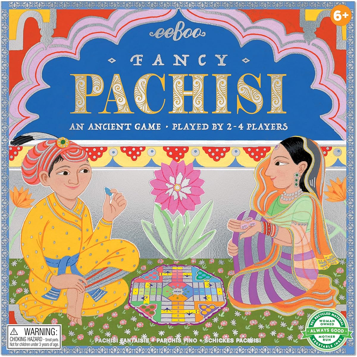 eeBoo Fancy Pachisi Board Game for Kids