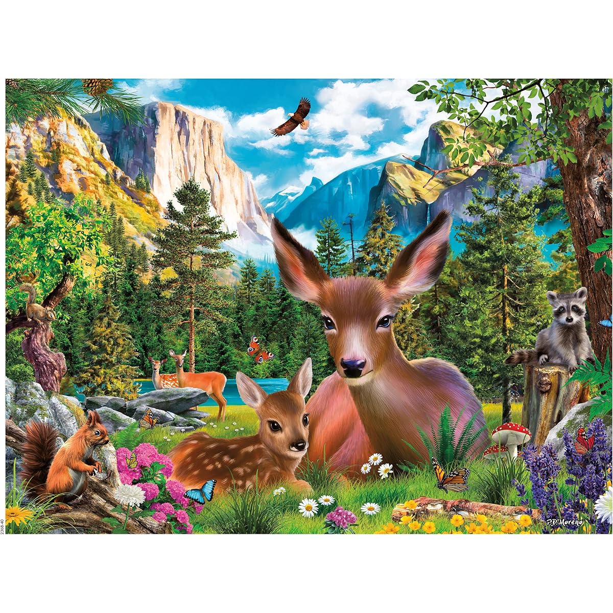 Ceaco - Harmony Collection - Deer Harmony - 550 Piece Jigsaw Puzzle
