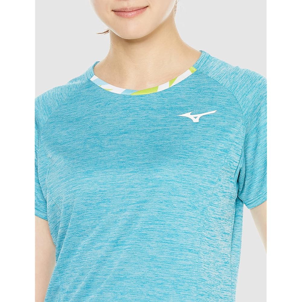 Mizuno 72MAA205 Women's Badminton Wear Game Shirt, Short Sleeve, Reduces Stickiness, Easy to Move