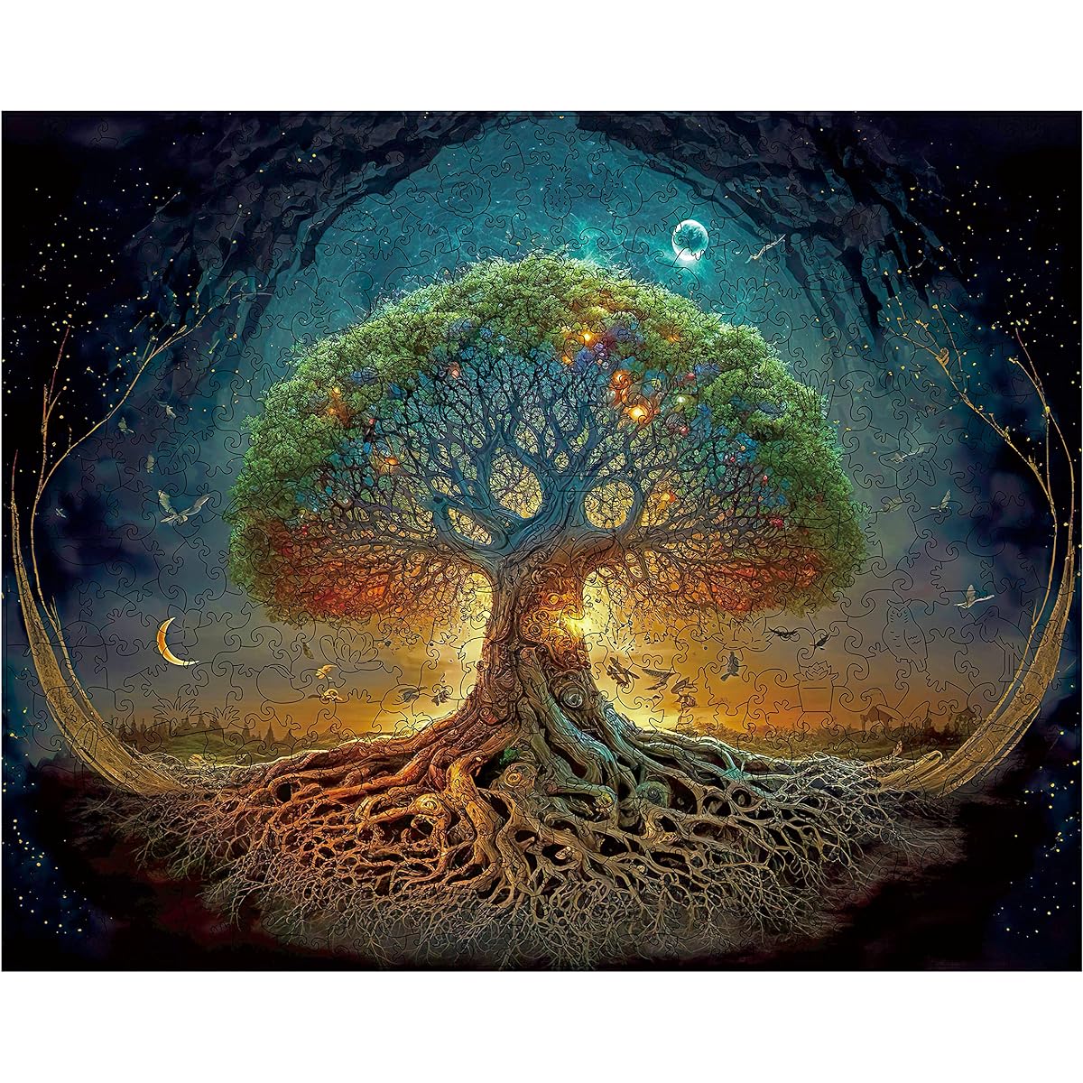 Mys Aurora Unique Wooden Jigsaw Puzzle Shetland Sheepdog 500 Piece King Size 13.4" x 19.1" Luxury Animal Shaped Wooden Puzzle Beautifully Packaged Great Gift for Adults