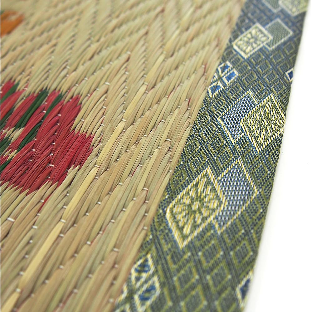 Hagiwara Rush Natural Edoma 4.5 tatami (approx. 261 x 261 cm) Hanagoza Carpet "Kozakura" 81896045