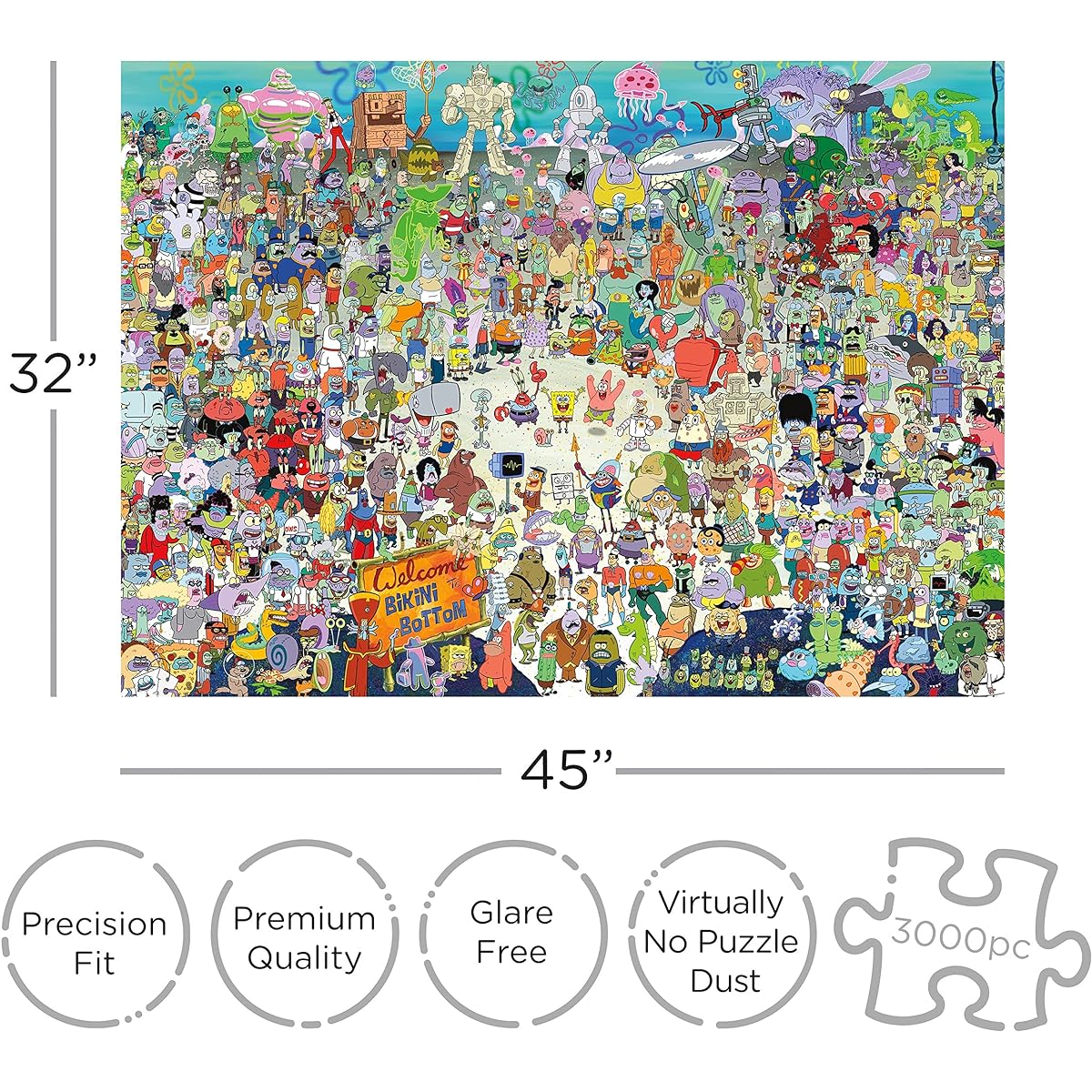 Nickelodeon SpongeBob Square Pants Cast 3000 Piece Jigsaw Puzzle [Parallel Import]