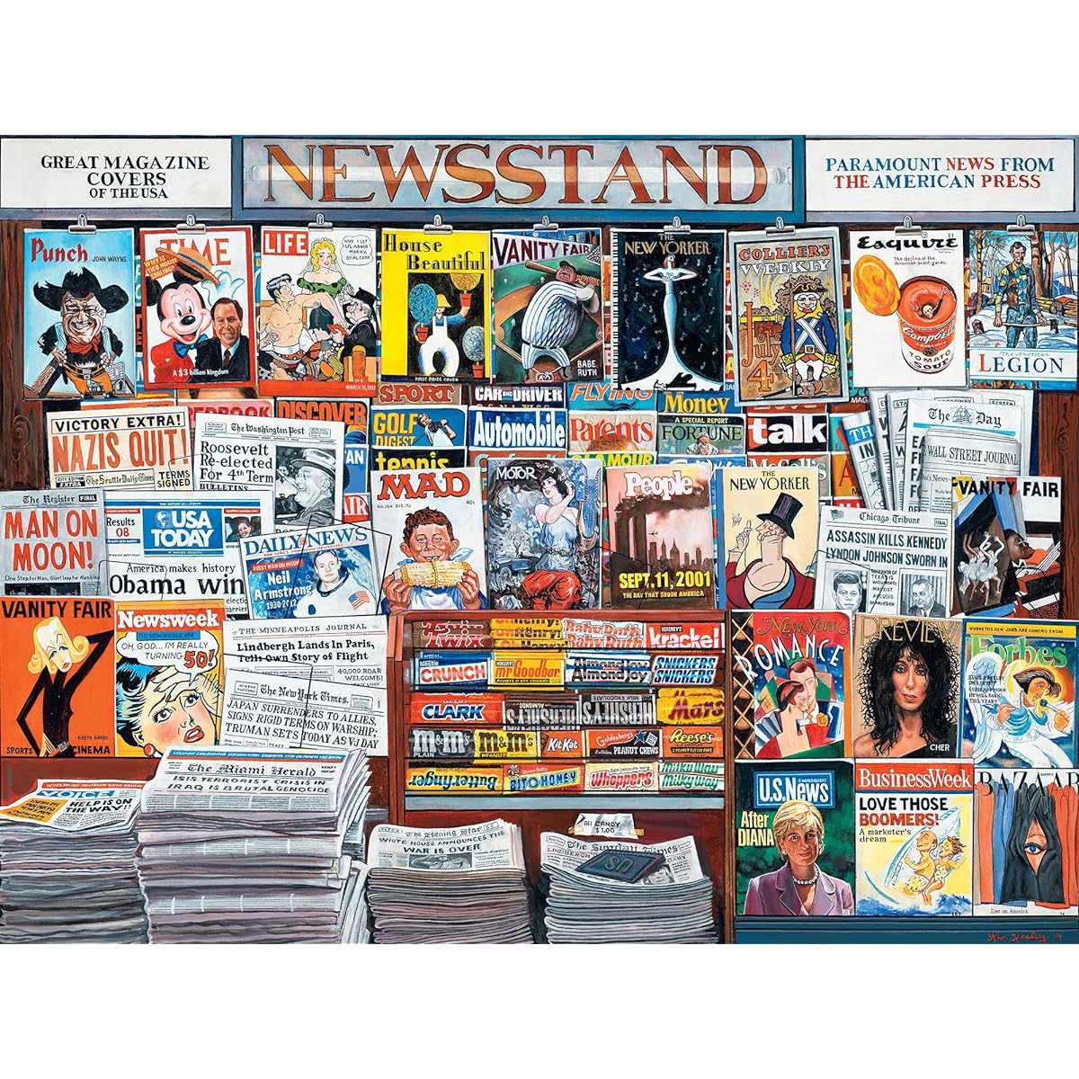 Ceaco Perfect Piece Counting Puzzle - Ken Keely - Amazing Magazine Covers