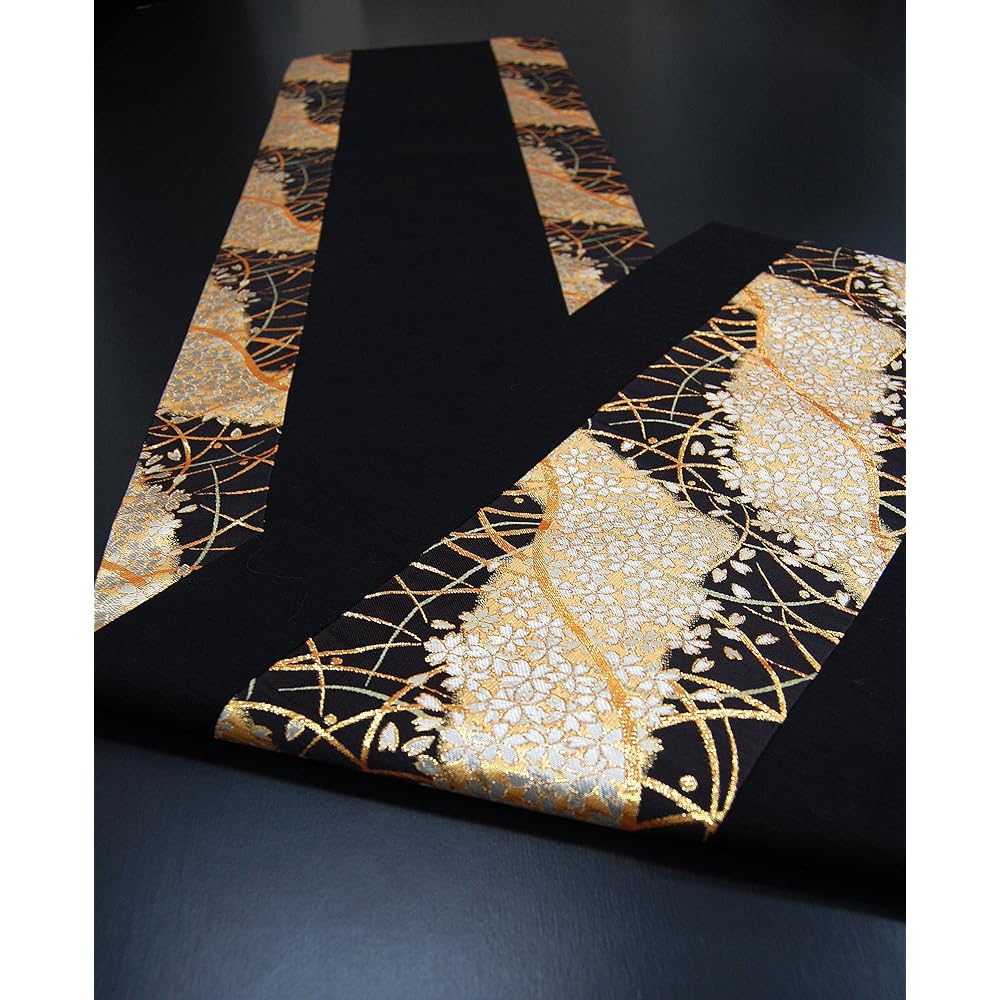 [Prepackaged] Boxed Japanese pattern Japanese style table runner Gorgeous like an obi Create a modern Japanese look for parties and events Table coordination Obi style Made in Japan Gift for overseas 150 x 30 cm (Miyabi)