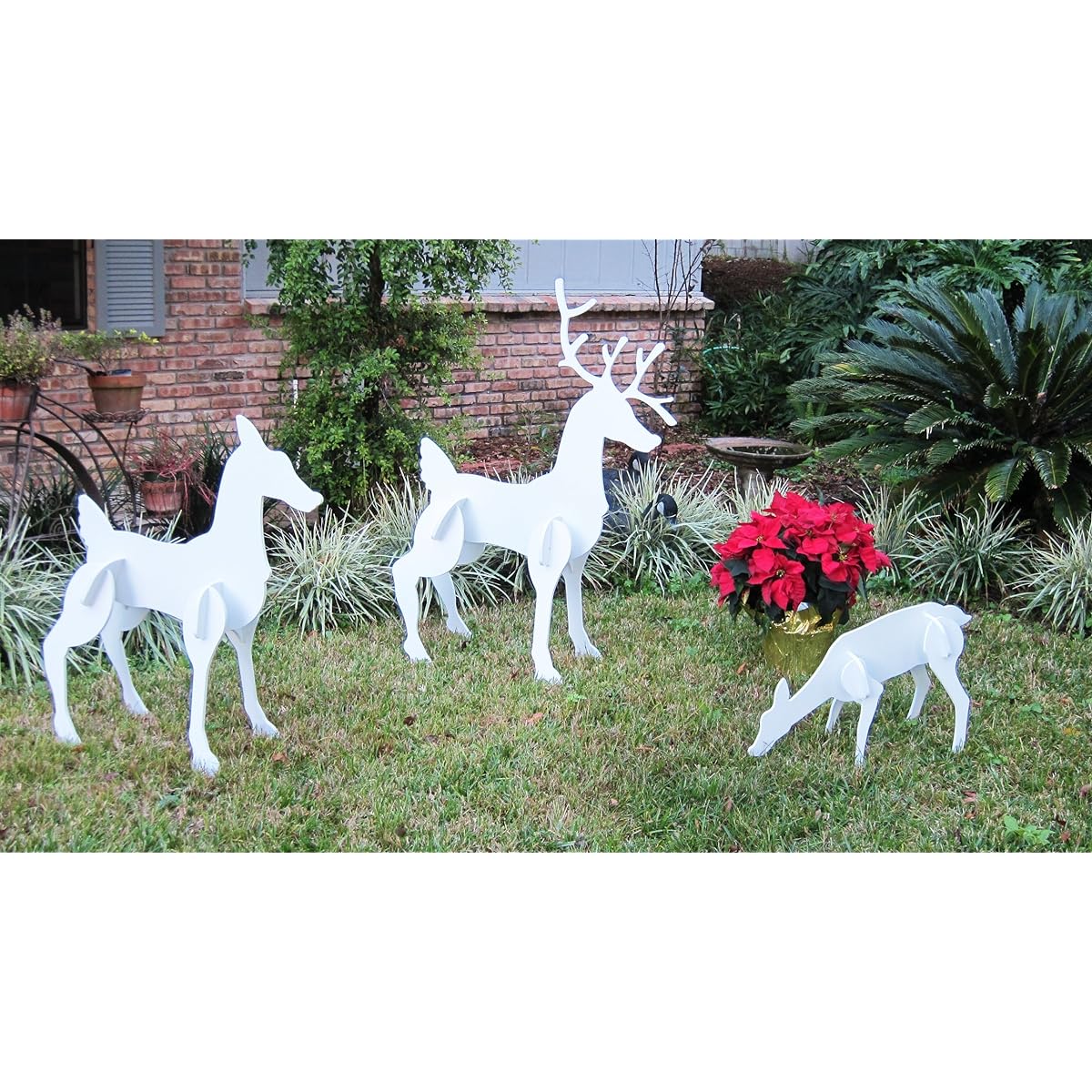 Teak Isle Christmas Outdoor Reindeer Family, Christmas Deer Set 141 [Parallel Import]