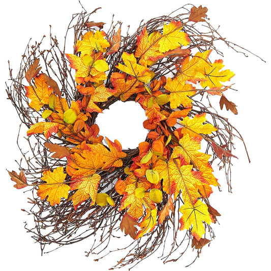 Worth Imports Wild Fall Foliage Twig Wreath, 24"