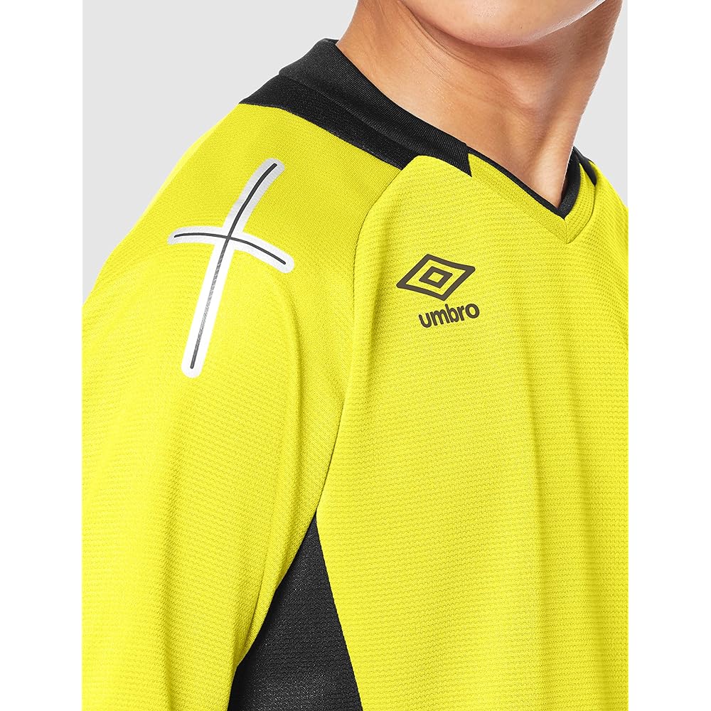 [Umbro] Long Sleeve Shirt for Goalkeepers Soccer Futsal T-Shirt High Strength Material Sweat Absorbent Quick Drying Dry Men's Unisex UAS6707G Unisex Adults