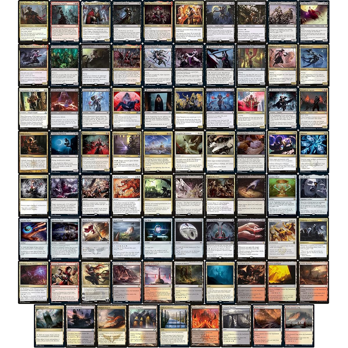 Elite Mardu Vampire Commander Deck - Lyssia - Black Red White - EDH - 100 Cards - Custom Magic the Gathering Deck - Extremely Powerful!