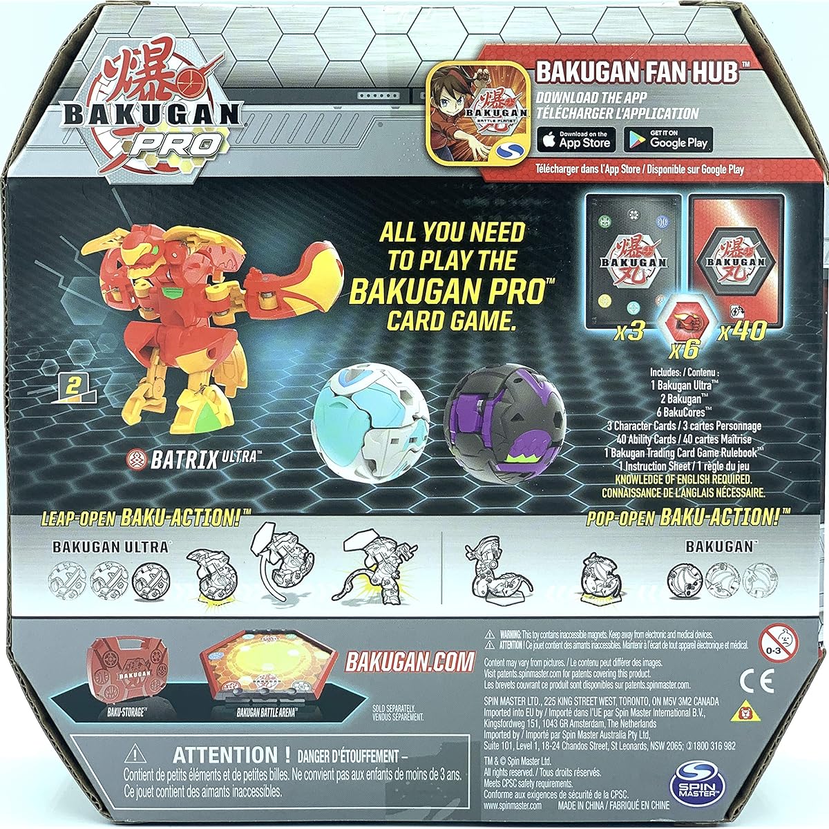 Bakugan Pro Armored Elite Starter Set Transforming Creature Pyras Batrix Recommended for ages 6 and up