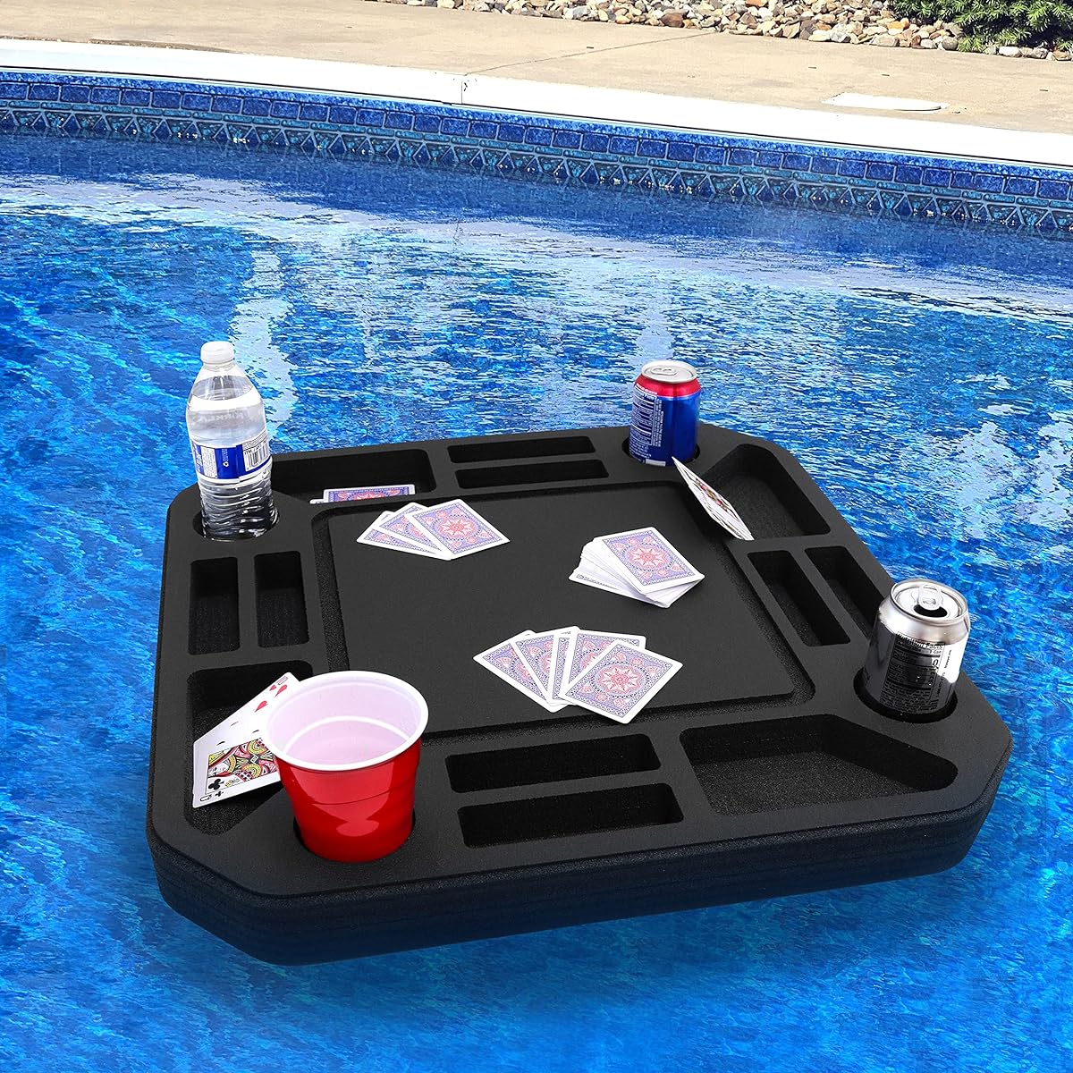 Polar Whale Floating Table Pool Party Float Game Lounge Durable Foam UV Resistant Refreshment Tray Various Shapes and Sizes Made in the USA