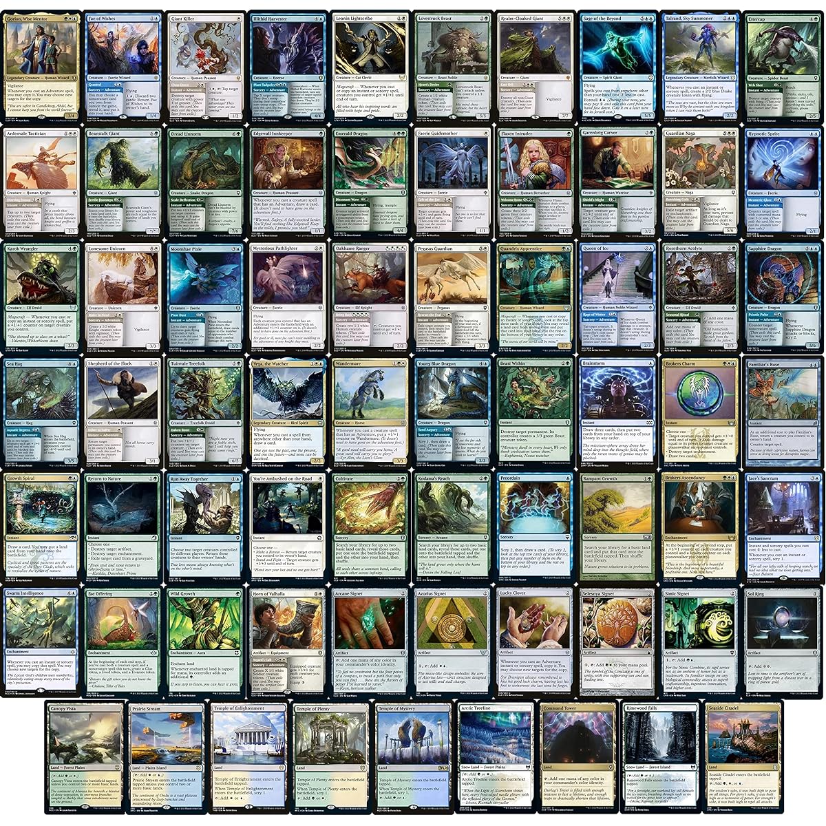 Elite Commander Gorion Adventures Deck - Bant - Green Blue White - EDH - Gorion Wise Mentor - 100 Cards - Custom Magic the Gathering Deck - Very Powerful!