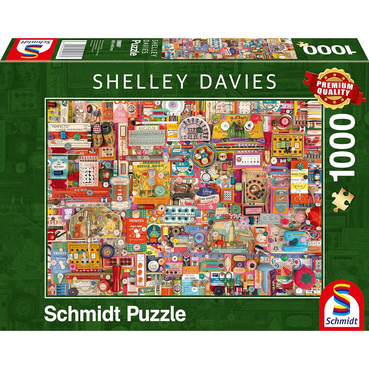 Vintage Handcrafted Puzzle 1,000 Pieces: Adult Puzzle Shelley Davies
