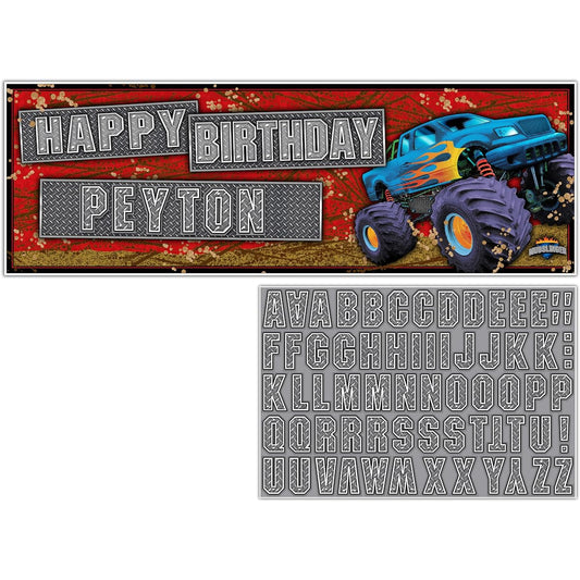 (1, One size fits most) - Creative Converting Mudslinger Giant Party Banner with Stickers