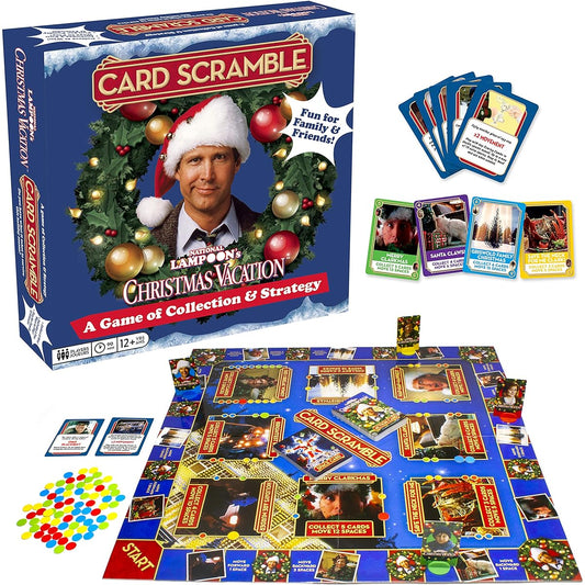 (Aquarius) AQUARIUS Christmas Vacation Card Scramble Board Game, Fun Family Party Game for Kids, Teens and Adults, Entertainment Game Night Gift, Officially Licensed Product