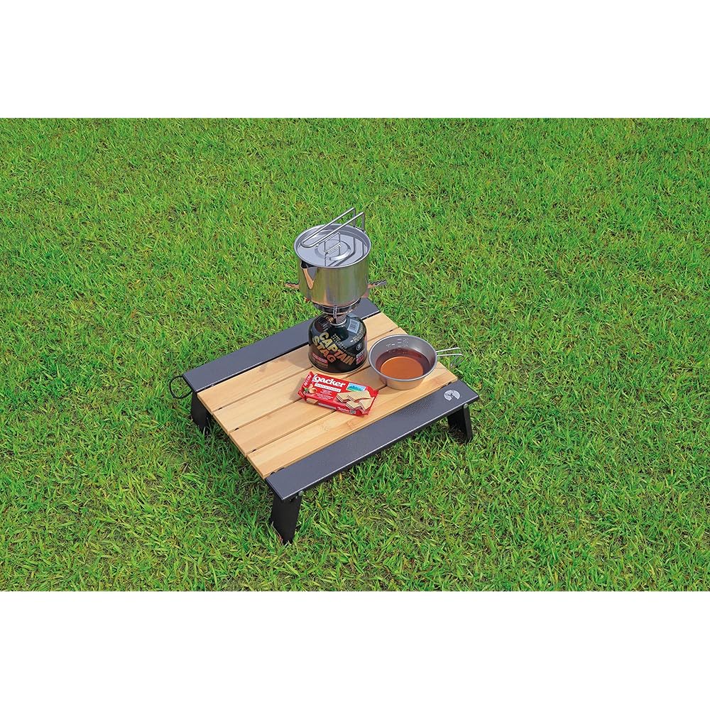 CAPTAIN STAG Table Roll Table Bamboo Unit Roll Table with Storage Bag UC-585
