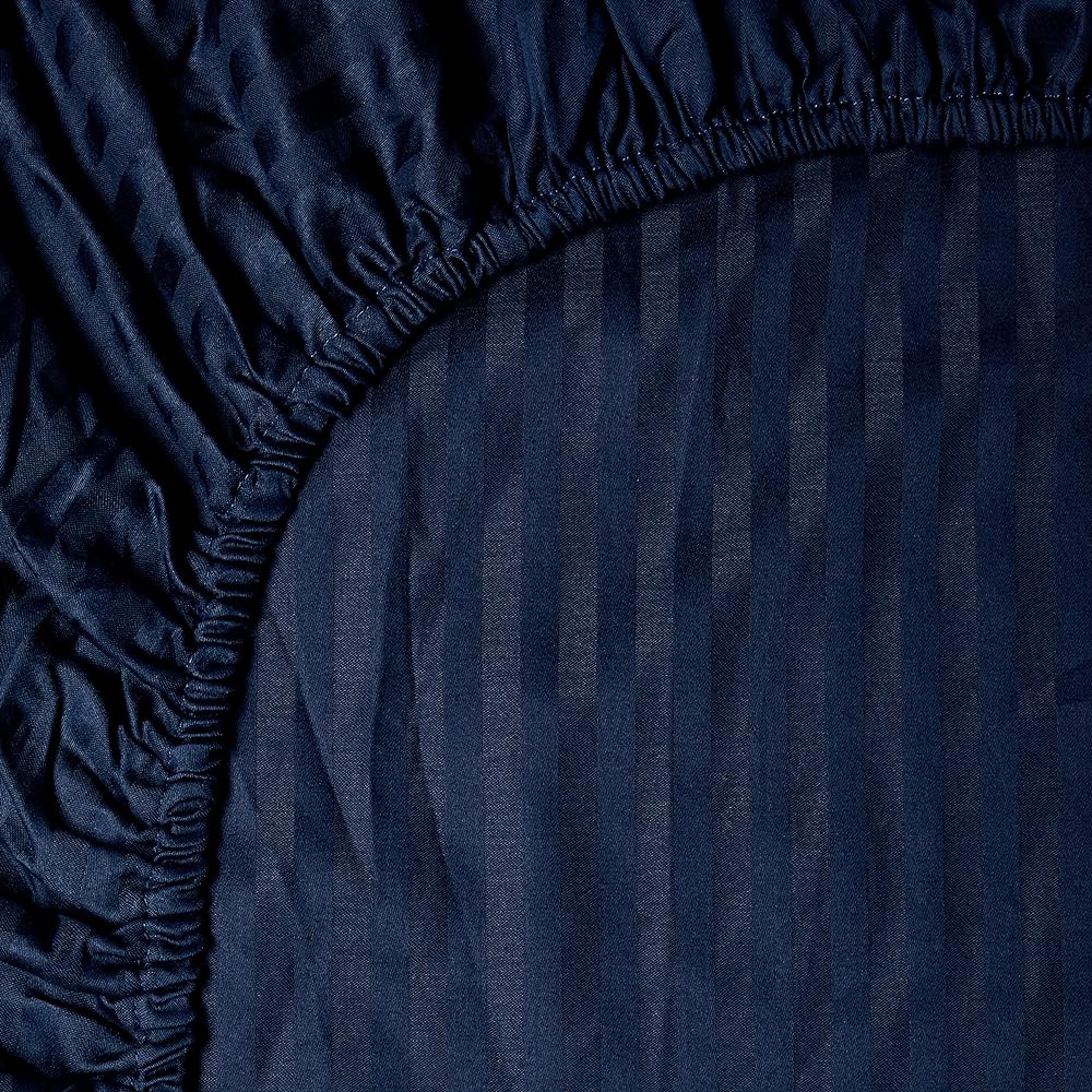 France Bed Fitted Sheet Semi-double "Line & Earth N Mattress Cover" Compatible with mattress thicknesses up to 30 cm Antibacterial and odor resistant 100% cotton 122 x 195 cm Navy [Authentic France Bed product] 360112240