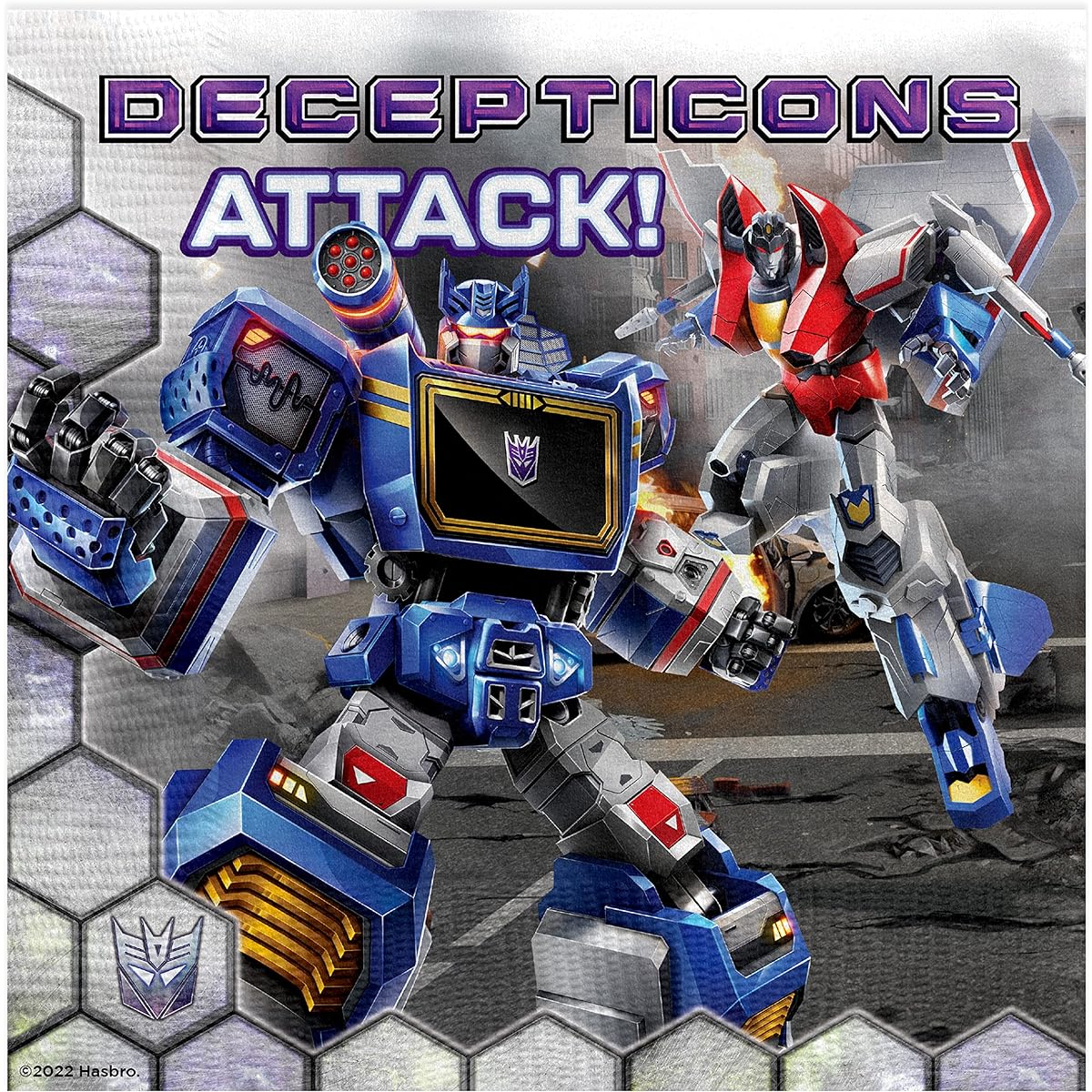 Treasures Gifted Transformers Napkins - Pack of 16 Transformers Dinner Napkins - Transformers Party Supplies - Transformers Birthday Party Supplies - Transformers Birthday Decorations