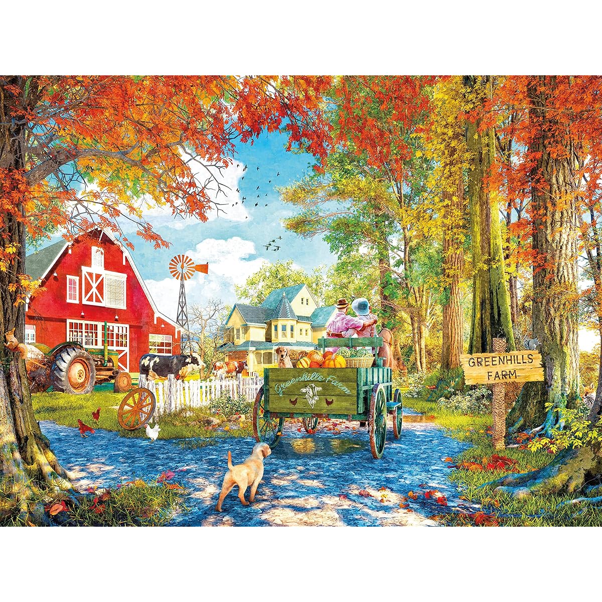 Ceaco - Dominic Davison - Green Hills Farm - 750 Piece Jigsaw Puzzle