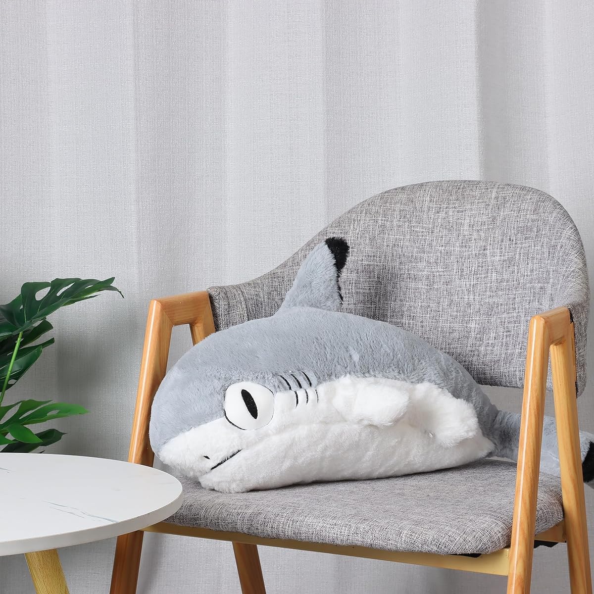 Shark Cat Plush Pillow 27 Inch Large Stuffed Animal Fluffy Cute Plush Doll Soft Cuddle Sleep Pet Throw Pillow Girl Boy Gift