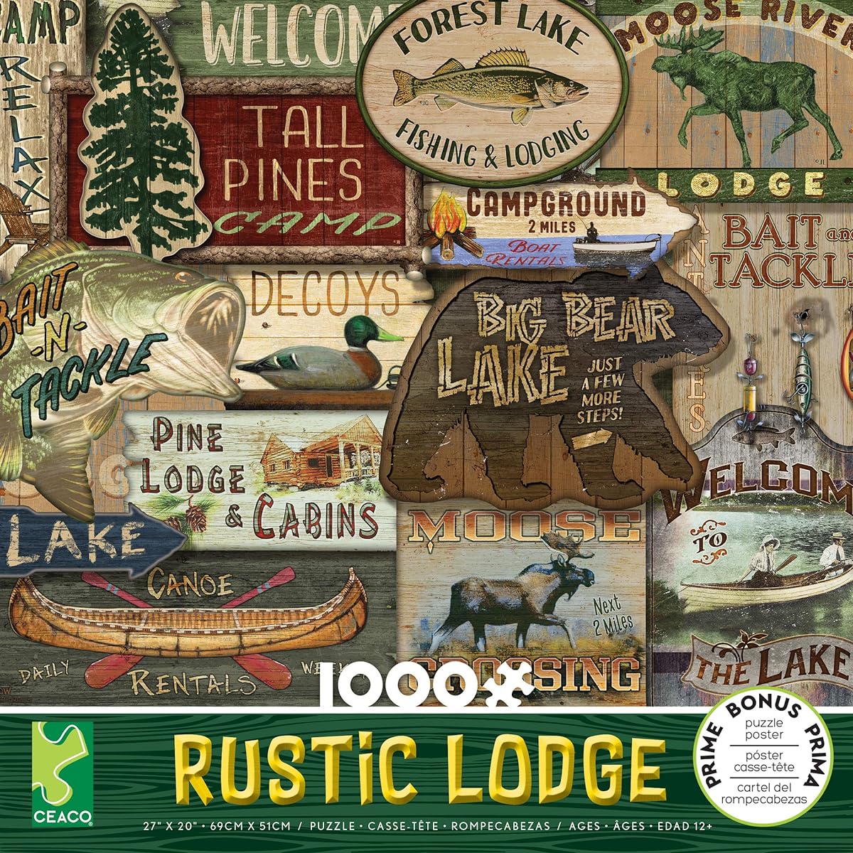 Rustic Lodge - Lodge Sign Puzzle - 1000 Pieces