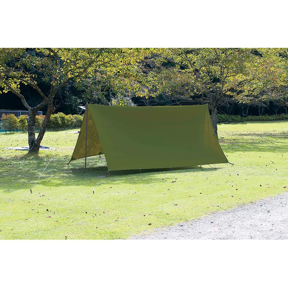 OUTDOOR MAN QUADRADO TARP Olive KOTT-009K │ Tarp Tent Rectatarp Open Tarp UV Treatment UV Protection Water Pressure Resistant Storage Bag Included BBQ