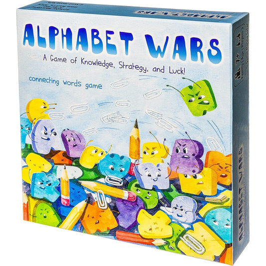 Alphabet Wars Word Board Game - Family Alphabet Wars Board Game - Spelling Game of Various Difficulty Levels - Great for Family and Friends Game Night