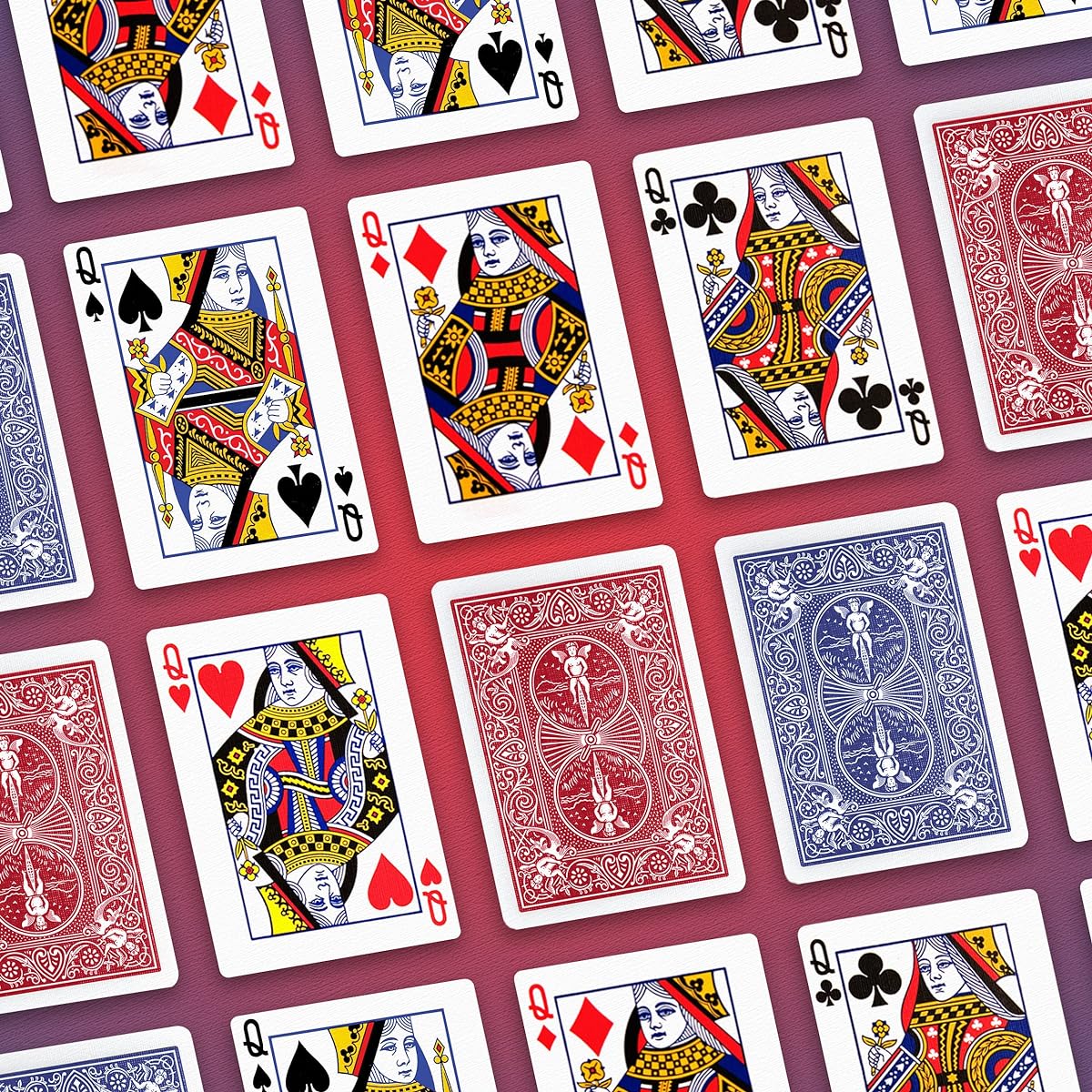 Rock Ridge Magic Trick One-Way Forging Deck Red Queen Diamond Red Queen