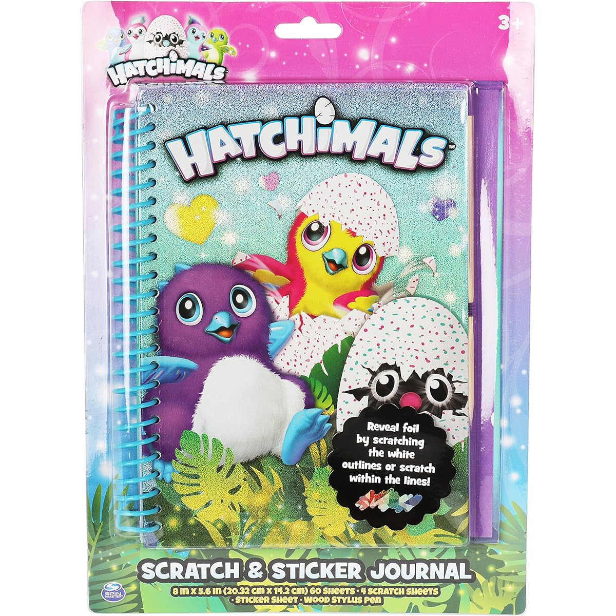 Hatchimals Scratch and Sticker Journal Gift Set for Girls