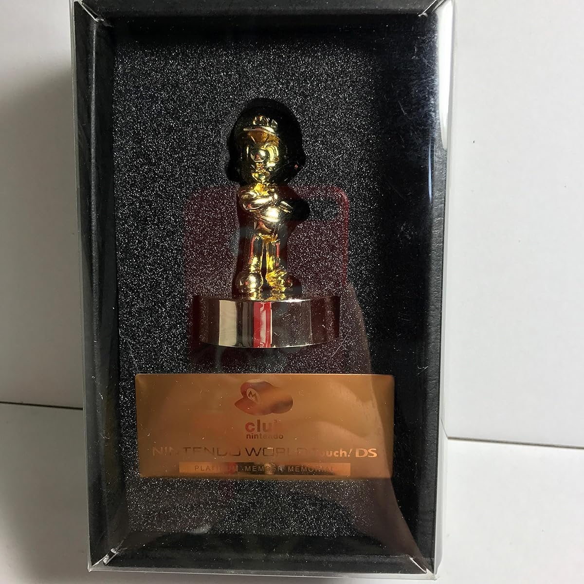 Super Mario Gold Mario Club Nintendo Prize Platinum Member Original Figure