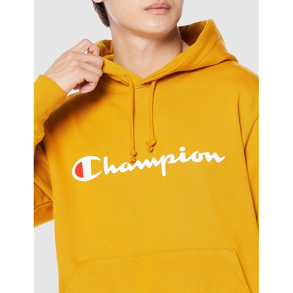 [Champion] Hoodie Sweatshirt Fleece Long Sleeve 100% Cotton Classic Script Logo Print Hooded Sweatshirt C3-Q102 Men's