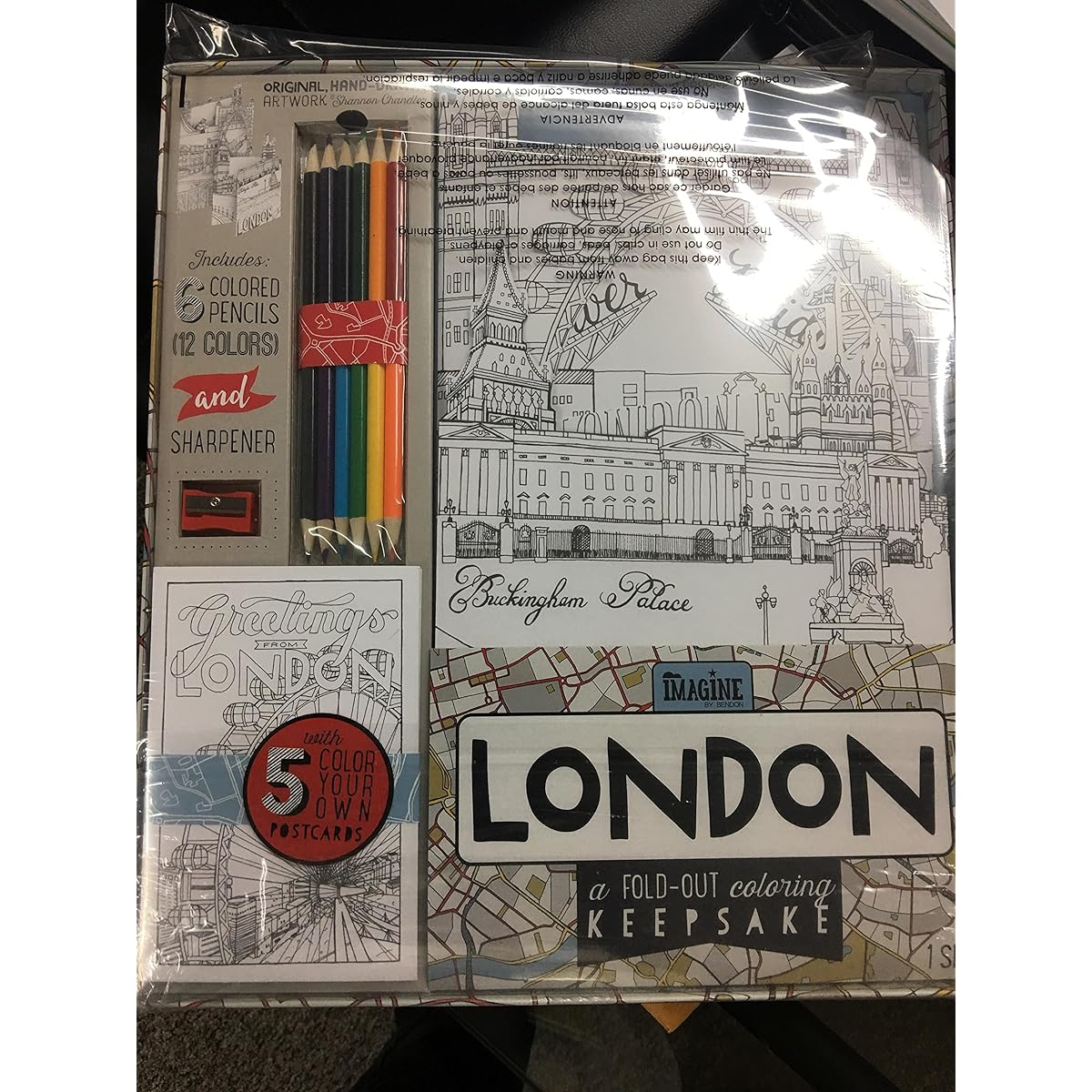 Bendon LONDON Fold Out Colouring Box Set